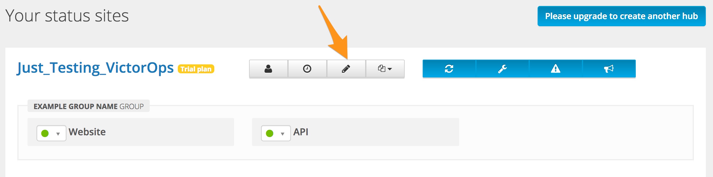 Edit status site